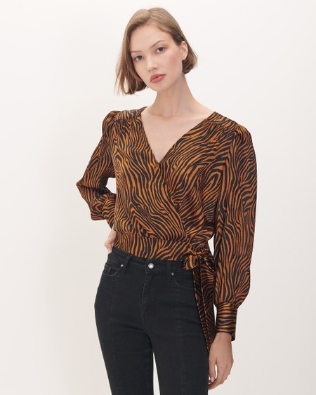 Blusa Animal Print Envolvente
