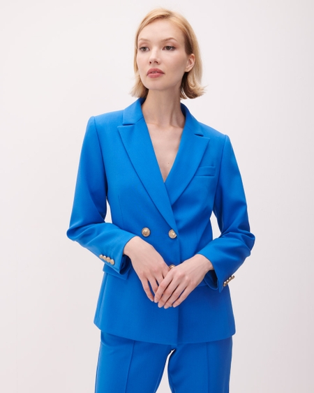 Blazer Azul Cobalto Cruzado Corte Francés