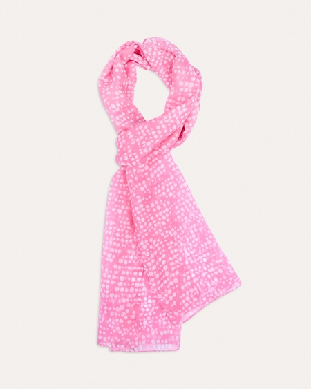 Pashmina Rosa Estampado De Lunares