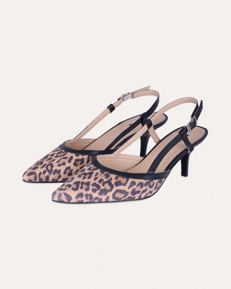 Zapato Piel Animal Print Slingback